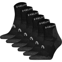 Head Kurzsocken "Socken Hiking All Climates Quarter 6P 6er Pack", Herren, Gr. 39-42, schwarz, Obermaterial: 71% Polyester PES. 22% Baumwolle CO. 4% Polyamid PA. 3% Elasthan EL., Socken Kurzsocken