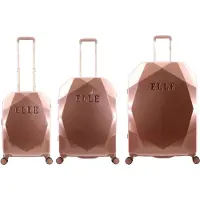 Elle Koffer-Set mit vollständig gefüttertem Innenraum rose gold One Size