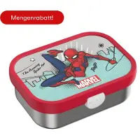 Mepal Campus Edelstahl Bento Brotdose mit Gabel - Spiderman - Vesperdose - Einschulung