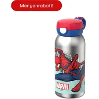Mepal Campus Edelstahl Trinkflasche mit Klappdeckel 600 ml - Spiderman