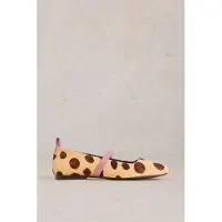 White Stuff Minnie Strap Leather Ballerina Natural Print Größe: 3 | Ballerinas Outlet | Damen