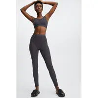 Fabletics Waffle Legging Pewter/pewter Logo Größe: XXS REG | Sport-Leggings Outlet | Damen