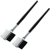 Typecat Doppelseitiger Augenbrauenkamm für Damen, Augenbrauenbürste mit Holzhalter, Make-up-Kosmetik