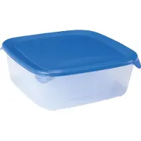 Keter "curver fresh&go" quadratisches Behälter-Set 0,8l + 1,7l + 2,9l + 0,25l /blau/ transparen