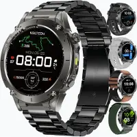 Siltcon Vortex GPS-Smartwatch Herren und Damen mit Telefonfunktion – 1,43 Zoll AMOLED, 200+ Sportmodi, Kompass und Taschenlampe – 5 Armbänder – Grau