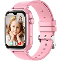 Siltcon Protectly 4G GPS-Kinder-Smartwatch mit Telefonfunktion und SIM-Karte – SOS, Videoanruf, Kamera, WhatsApp und SMS – Rosa