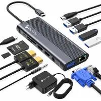 Siltcon 13-in-1 USB-C Dockingstation – 2x HDMI 4K und 100-W-Netzteil