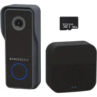 Protectly Video-Türklingel mit Kamera 2K – WLAN, Gong, 64GB SD, ohne Abo
