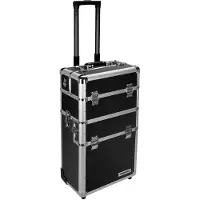 Anndora Werkzeug Trolley Werkzeugtrolley Werkzeugkasten Werkzeugkoffer Trolley - Schwarz-Silber