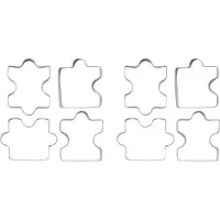 Jojomino Edelstahl Fondant Keks Ausstecher Kuchen Plaetzchen Ausstechform Puzzle Form 8 Stueck