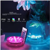 ISTOVO 10 LEDs RGB Unterwasserlicht Aquarium Wasserdichtes Licht Nacht LED Poollicht Umgebungslicht für Party Garten Aquarium