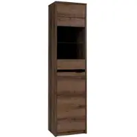 Beautysofa VITRINE Devon mit 2 Türen und 4 Regalböden, Eiche monastery