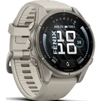 Garmin Vber fenix 9 fenix 9 - 43mm, AMOLED + Sapphire mit Silikon-Armband Nebelgrau" 010-04761-01" - digital,touchscreen,variabel,QUICKFIT-Silikon-Armband 20mm in nebelgrau - 43mm