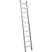 Euroline Premium 30176 Alu Stufenanlegeleiter mit Vario Einhängehaken Ø 60mm 10 Stufen