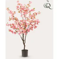 Green Boutiq Künstliche Pflanze - Kirschblüte - Rosa - 135Cm