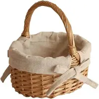 OEM Klein rieten Boodschappenmand für 1 Person Handgefertigtes Picknickset für Camping und Outdoor-Feiern