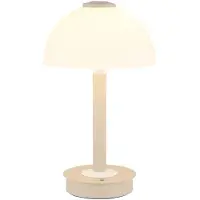Globo Lighting LED Tischleuchte ULDIN Pilzlampe, Glas Sand, Touchdimmer, Dimmbar