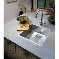 Markenlos Houston 40x40 Edelstahlspüle ab Schrankbreite 50 cm / Flächenbündig / Flacheinbau / Unterbau