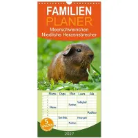 Sonstige Verlage Familienplaner 2027 - Meerschweinchen Niedliche Herzensbrecher mit 5 Spalten (Wandkalender, 21 x 45 cm) CALVENDO