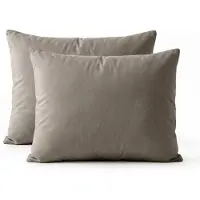 Primaviera Deluxe Kissenbezüge, Percale, 2 Stück, Taupe/Braun, 60 x 70 cm