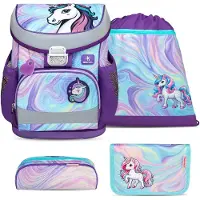 Belmil Mini-Fit ergonomisches Schulranzenset 4tlg. - Unicorn Dream