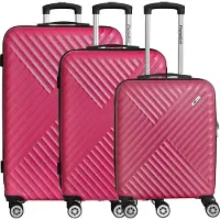 CHECK.IN Kingston - 4-Rollen-Trolley Set 3tlg. (pink)