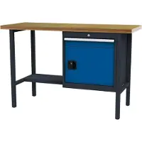 Simplaflex Forum Kastenwerkbank B1500mm 1 Schublade 1 Tür RAL7016/5010