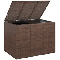 Helloshop26 - Gartenkissenbox aus gewebtem Kunstharz 145 x 100 x 103 cm braun