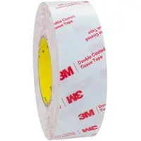 3M Doppelseitiges Klebeband mit Papiervlies-Träger 56412, Transparent, 25 mm x 50 m, 0,12 mm