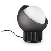 Ideal Lux Tischlampe Bloom, schwarz, für Wohn- / Esszimmer, Metall, Modern, Tischlampe
