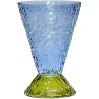 Hubsch – Abyss Vase – H29 cm – Hellblau & Oliv