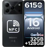 Doogee Note56 Pro Smartphone Handy, Android 16, 6,56" 90Hz, 6150mAh Akku, 32GB RAM+128GB ROM, 4G Dual-SIM, 13MP, NFC, Fingerabdruck, Gesichtserkennung