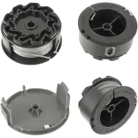 OEM Trimmerfadenspulen (3 Stück) mit Trimmerkappe, kompatibel mit BOSCH UniversalGrassCut 18, 18-26 und 18-260
