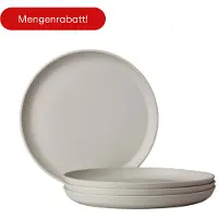 Mepal campinggeschirr - Set Frühstücksteller Silueta 230 mm 4 Stück - Nordic white - Campingteller set