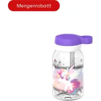 U-grow Campus Trinkflasche mit Trinkhalm 450 ml - Unicorn Glow
