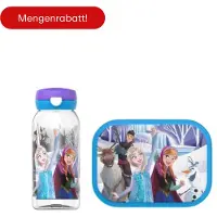 Mepal Campus Lunchset (Trinkflasche mit Klappdeckel + Brotdose) - Frozen Friends - Anna und Elsa - Vesperdose - Einschulung