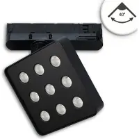 ISOLED 3-Phasen Schienenstrahler MATRIX, 20W, 40°, schwarz, 4000K, UGR<19 117297