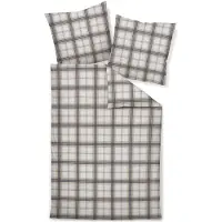 Janine Feinbiber Bettwäsche Davos 65200 beige grau 160x210 cm + 65x100 cm