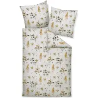 Janine Feinbiber Bettwäsche Davos 65191 beige braun 140x200 cm + 70x90 cm