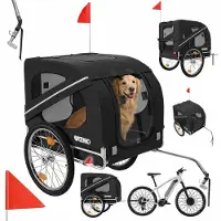 Benno Hundefahrradanhänger LUNA Kleintierfahrradanhänger faltbar Buggy bis 50kg , schwarz