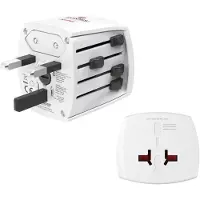 Hama Weltreiseadapter MUV Micro, 2-polig, Weiss