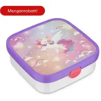 Mepal Brotdose groß mit Bento-Einsatz und Gabel Campus - Unicorn Glow - Vesperdose - Einschulung