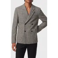 The Kooples 4-button Double-breasted Jacket Black White Größe: 48 | Blazer Outlet | Herren | Schwarz