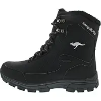 Kangaroos Herrenschuhe Stiefel Warmfutter Stiefel Schwarz Freizeit