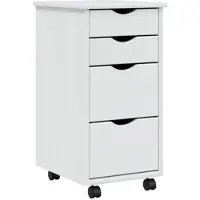 Helloshop26 - Praktischer Rollcontainer mit Schubladen Bürostil 34 x 39 x 65,5 cm aus Kiefernholz