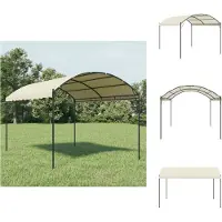 vidaXL Pavillon Stoff Creme - Pavillons & Partyzelte