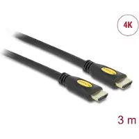 DeLOCK HDMI 1.4 - 3.0m, 3 m, HDMI Typ A (Standard), HDMI Typ A (Standard), 10,2 Gbit/s, Schwarz