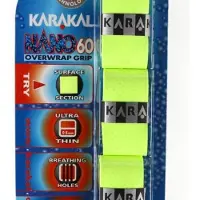 Karakal SURGRIPS NANO 60 Overgrips 3er-Pack Neongelb