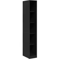 Helloshop26 - Minimalistischer Aufbewahrungsschrank 30 x 50 x 200 cm Holzwerkstoff Eiche schwarz