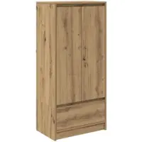 Helloshop26 - Praktischer Aufbewahrungsschrank 55,5 x 34 x 119,5 cm mit Schublade und Türen modernes Design Oberfläche in